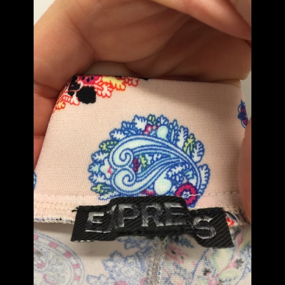 NWT Express Blue Paisley Track Pants - Picture 12 of 12